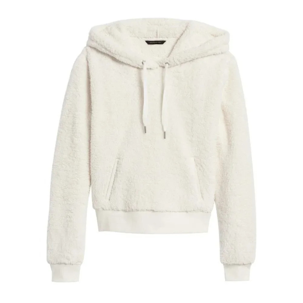 Banana Republic White Soft Teddie Hoodie